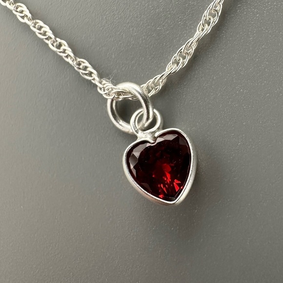 Sterling Silver Clavicle Heart Necklace - Picture 8 of 14